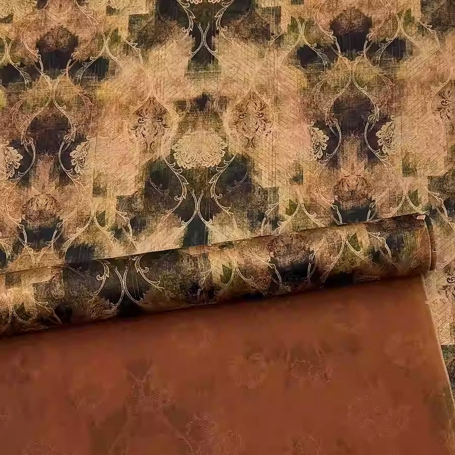XYHYS 波浪乱纹- Jacquard HUALUO Hongyunsha silk fabric, 25 momme openwork texthture, 110cm by e Yard