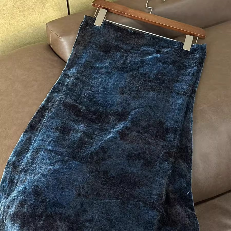 XYYHSR048 - Print Silk Velvet Fabric, 140cm wide by the Yard