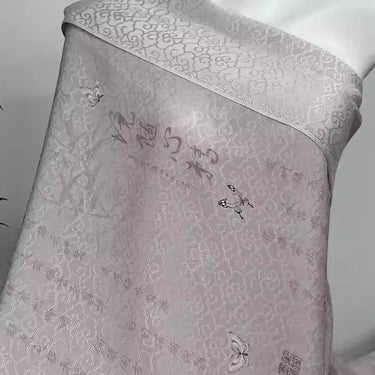 XYLN048 - Leno silk fabric with beautiful prints,  114cm wide by the yard