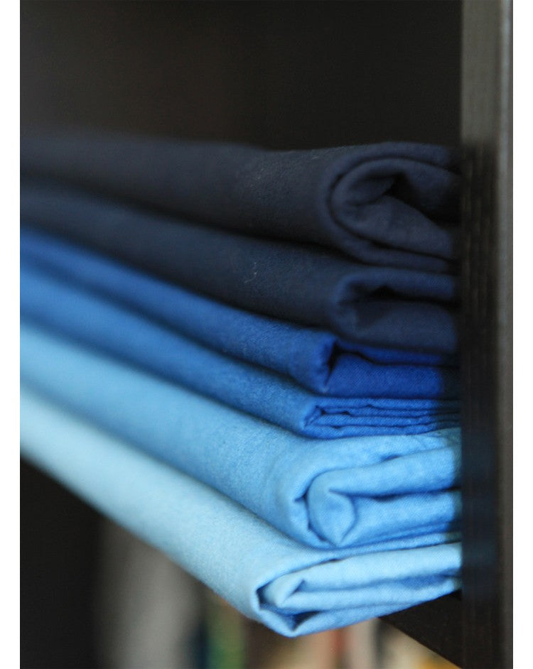 Indigo cotton fabric detail
