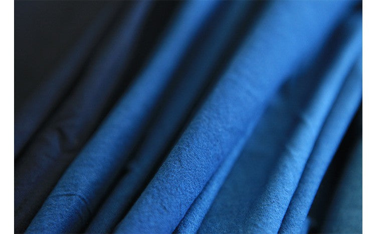 Indigo cotton fabric detail