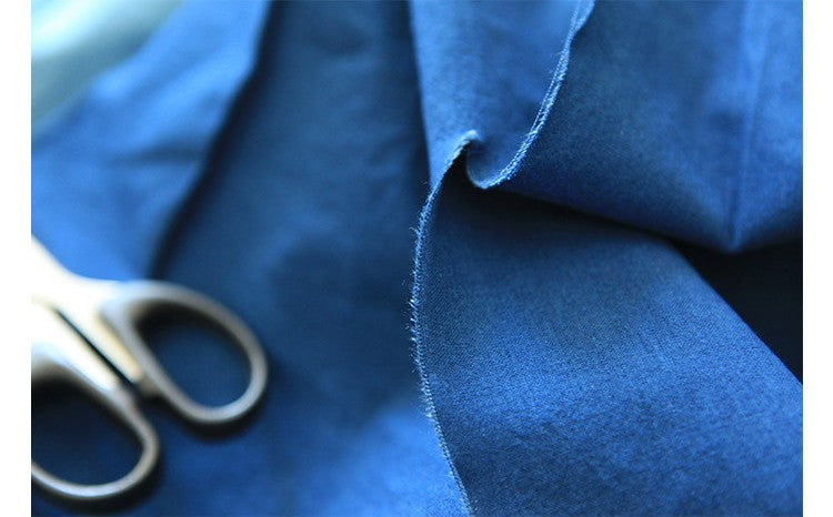 Indigo cotton fabric detail