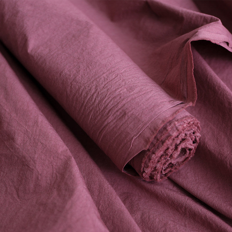 Imported sun-dried cotton nylon crinkle fabric - image 2
