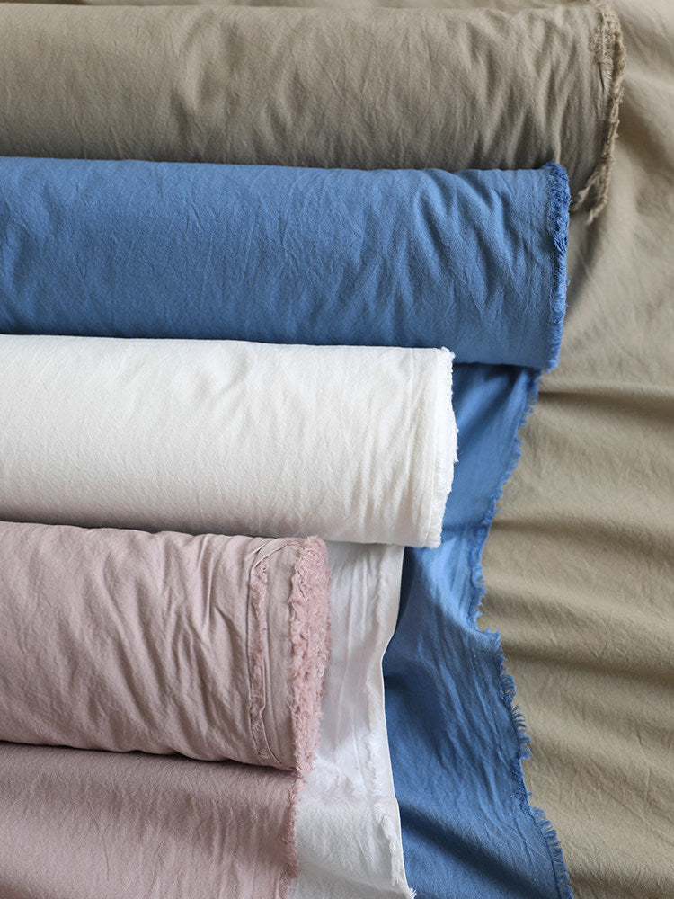 Japanese Sun-Dried Lightweight Cotton Fabric in 4 Colors - 112cm Wide by the Yard detail