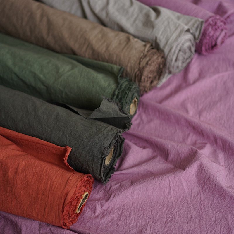 Japanese sun-dried linen cotton fabric - image 1