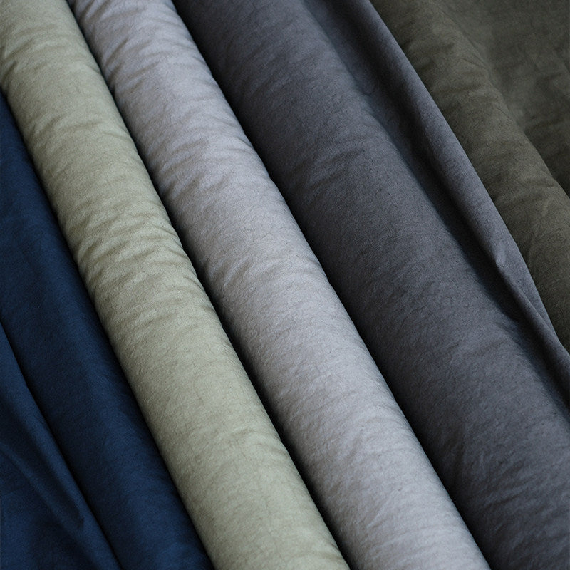 Japanese sun-dried sulfur-dyed cotton linen fabric - image 2