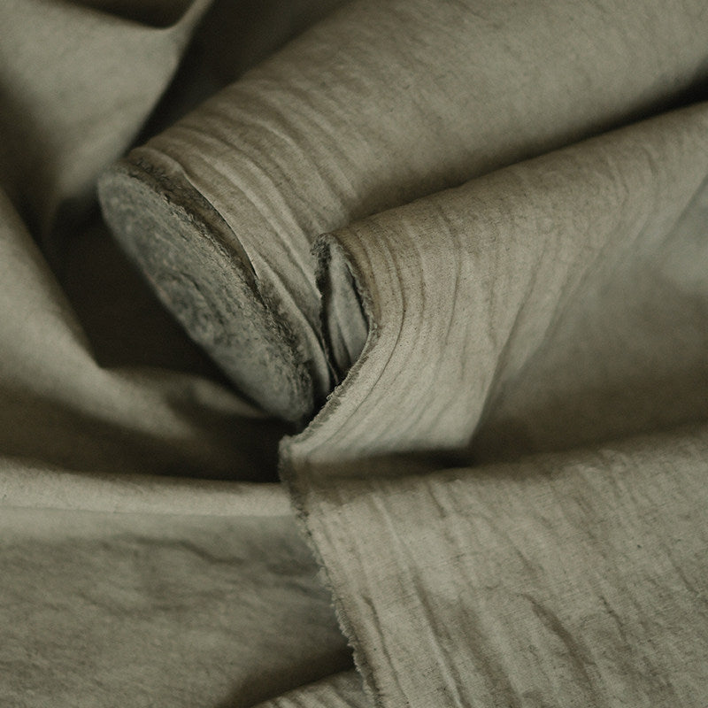 Japanese sun-dried sulfur-dyed cotton linen fabric - image 3