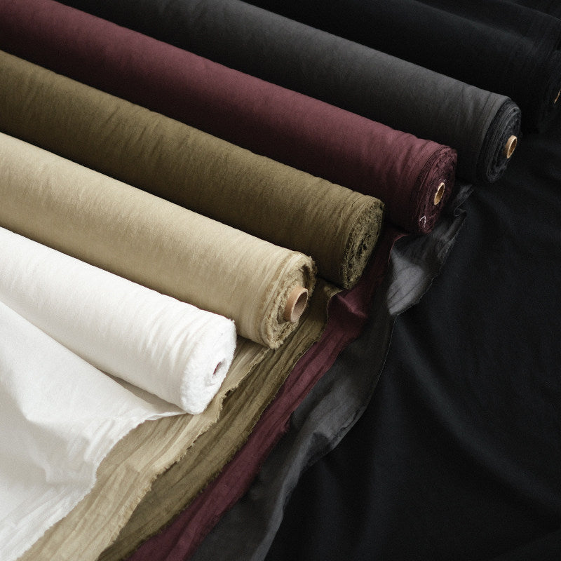 Imported sun-dried sulfur-dyed cotton linen fabric - image 1