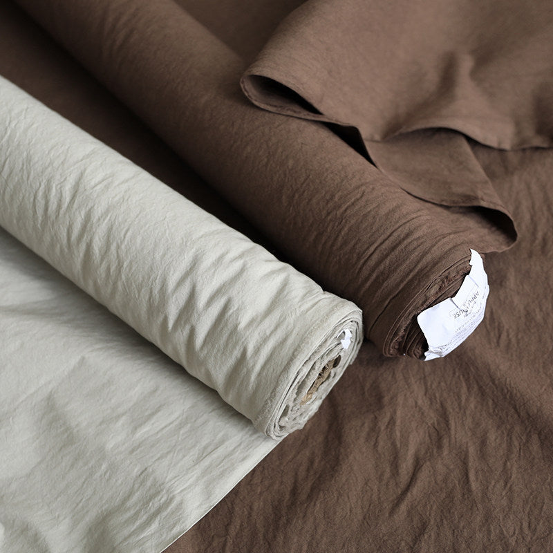 Japanese sun-dried textured cotton fabric - image 1