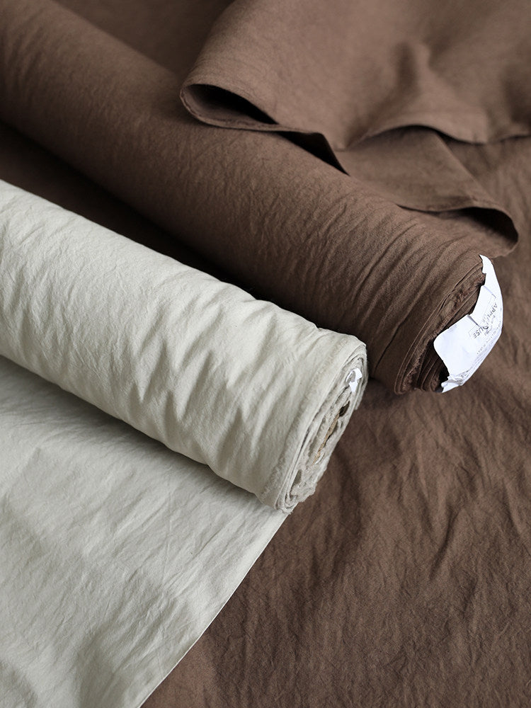 Japanese Sun-Dried Textured Cotton Fabric in 2 Colors - 150cm Wide by the Yard detail