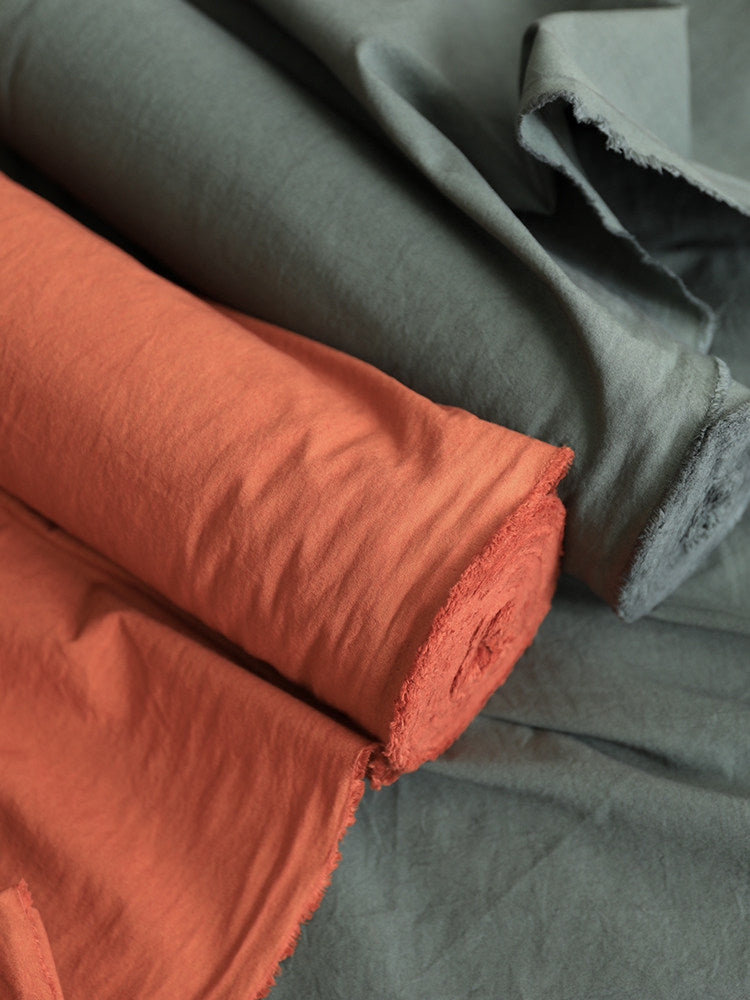 Japanese Sun-Dried Vintage Textured Cotton Fabric in 5 Colors - 112cm Wide by the Yard detail