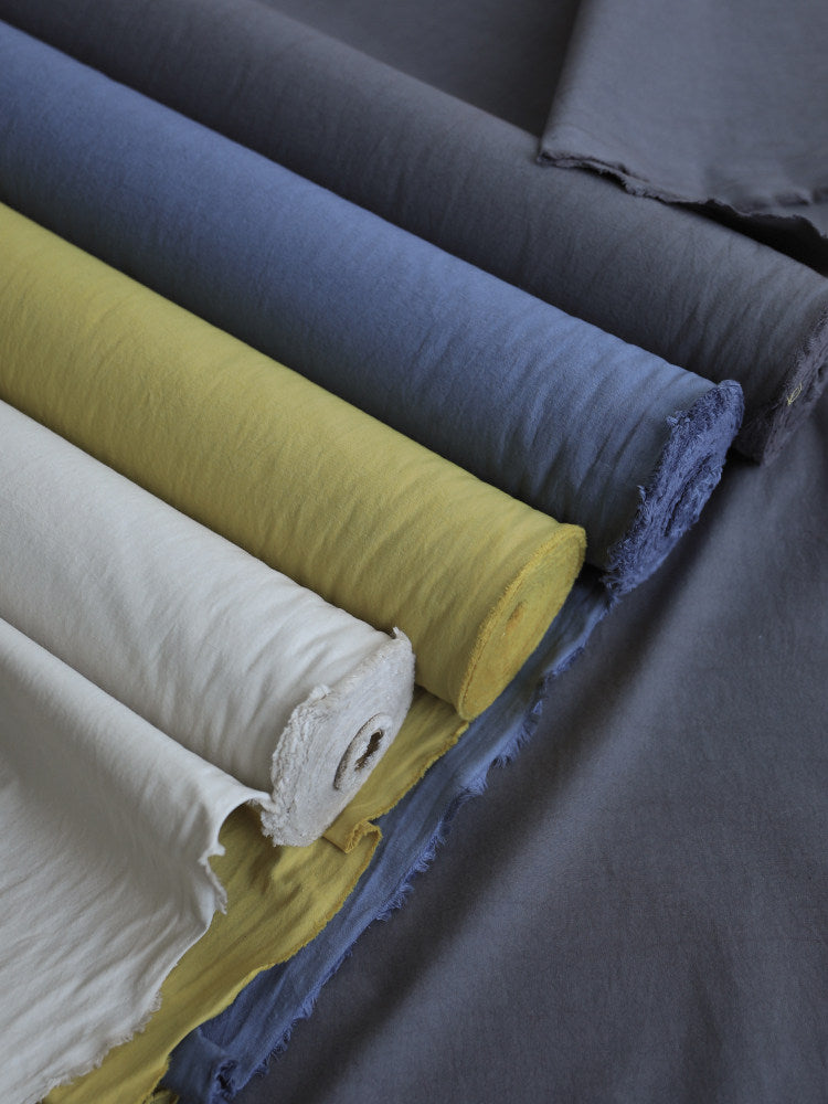 Japanese Sun-Dried Vintage Textured Cotton Fabric in 5 Colors - 112cm Wide by the Yard detail