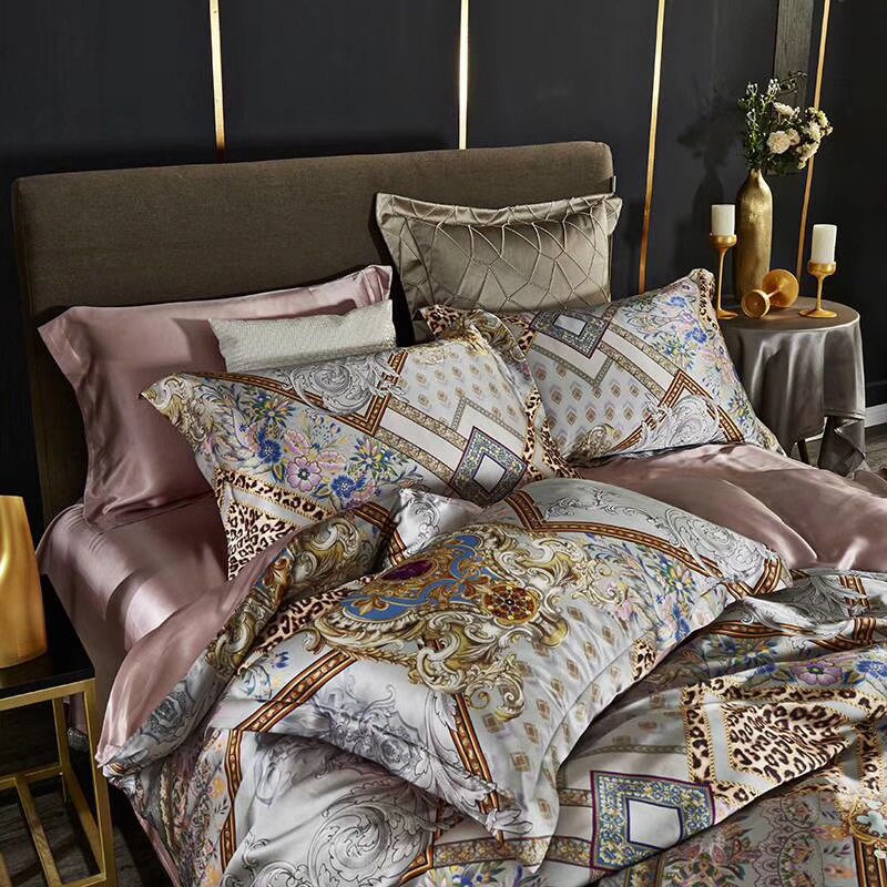 Diamonds - 16 Momme 100% Silk Bedding 4pcs Suite