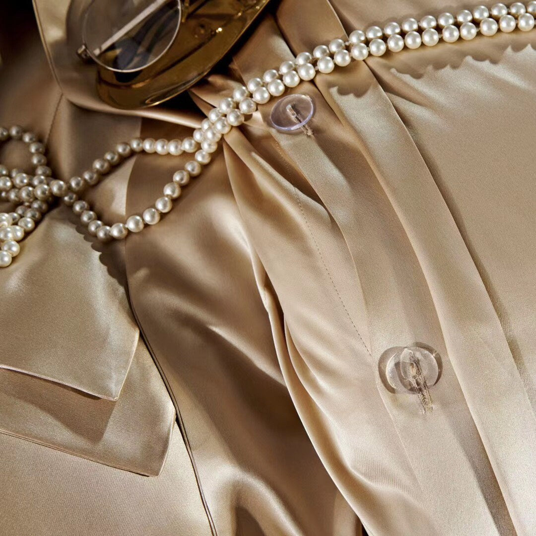 CHAMPAGNE GOLD - 30 Momme Silk Duvt Cover