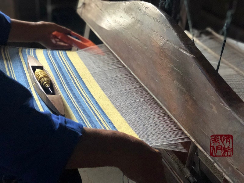 CTDUOCAI - Natural Plant Dye Earth Tone Hand Woven Cotton Fabric - 40cm by the Yard