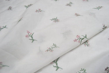 Little Flower Embroidered Silk Organza Fabric/53"/135cm/For Bridal Wedding Dress/Evening Dress/Blouse/Dresses/Long Skirts/tutu/By the Yard