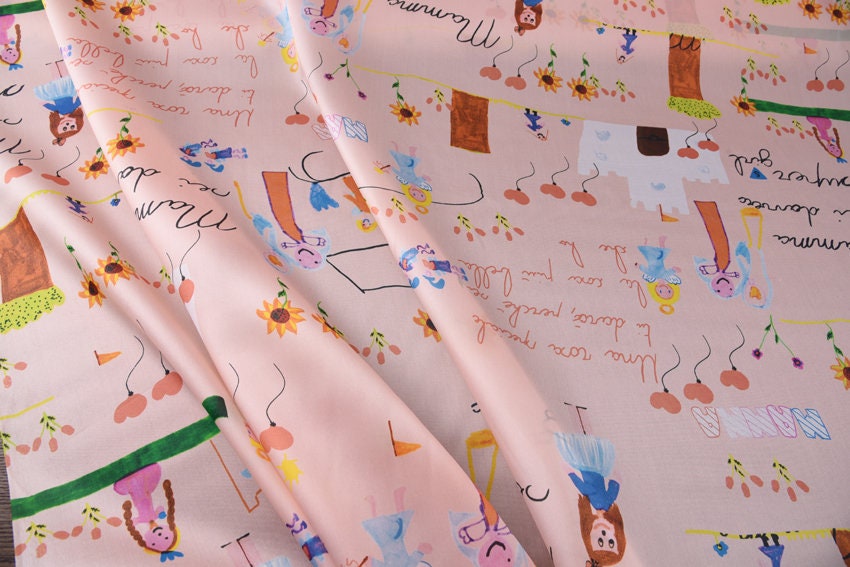 Digital painting Silk Organza Fabric, 55"/140cm 12mm, 100% Fine Silk structured organza Fabric for Summer Dresses,Blouse, Skirt, by the yard