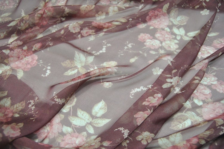 FUGUHUA - 5.5 Momme Silk Chiffon Fabric - 140cm wide by the Yard