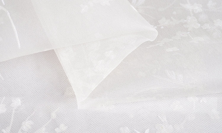 PLUM - 6 Momme White plum Silk Organza Fabric - 138cm by the Yard