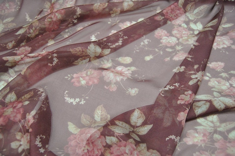 FUGUHUA - 5.5 Momme Silk Chiffon Fabric - 140cm wide by the Yard