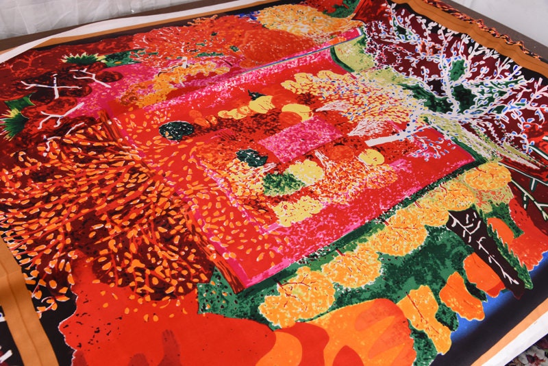 MONAIHY - Digital Printing Charmeuse Silk Satin Fabric - Fixed size 88cm wide by 88cm length