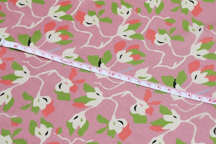 HUAYA - 12 momme Floral Print Silk Crepe de Chine Fabric - 138cm wide by the Yard