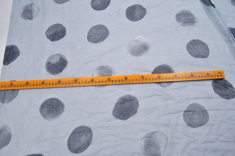 HEIYUNRA - 8 Momme Big Polka Dots Silk Georgette Fabric - 138cm by the yard