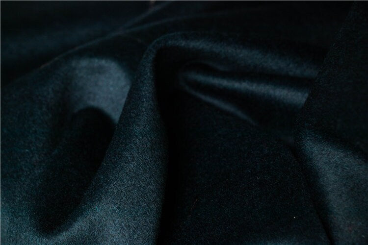 Special Black Blue Single-Sided 45% Cashmere Fabric - 150cm wide by the Yard