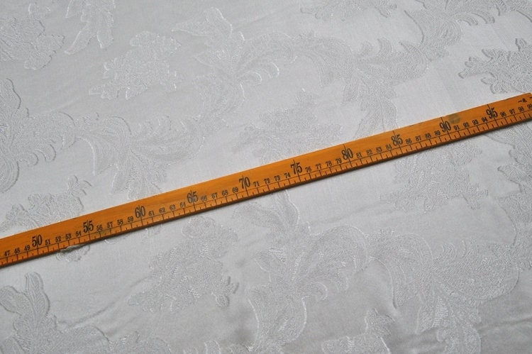 YESHUHUA - White Sheer Special Cut Flower Silk Burnout Fabric - 135cm wide by the Yard