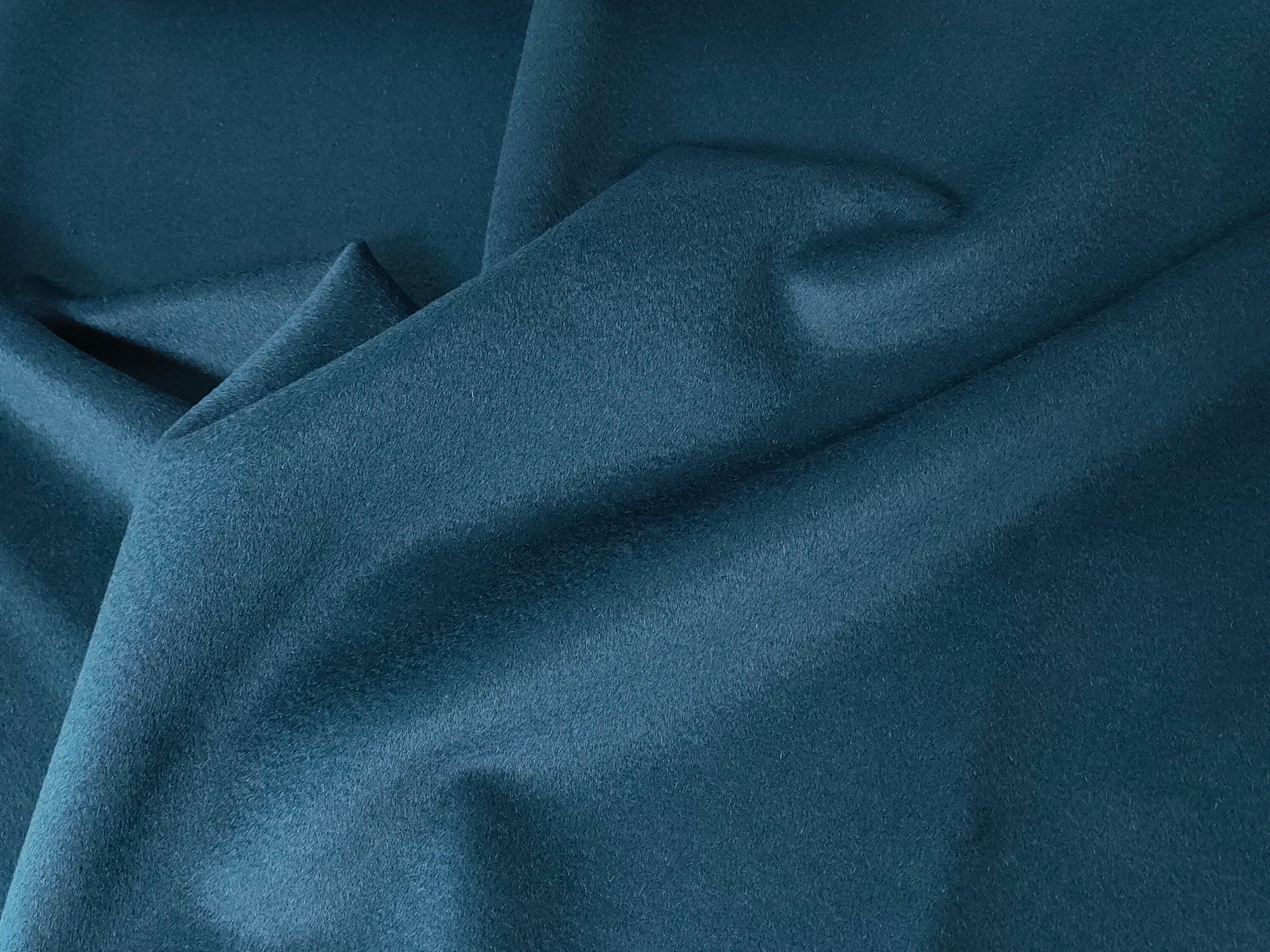 Dark Blue Single-Sided 45% Cashmere Fabric - 150cm wide by the Yard