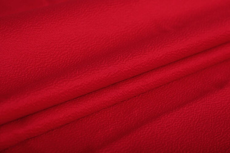 Deep Caramel Double Faced Water Corrugated Silk Cashmere Wool Fabric - By the Yard
