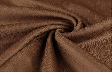 Deep Caramel Double Faced Water Corrugated Silk Cashmere Wool Fabric - By the Yard