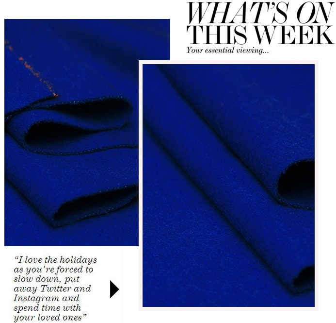 Royal Blue Double Faced Cashmere Wool Fabric - 150cm wide by the Yard