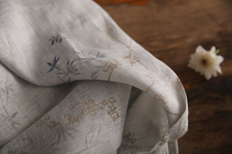 CANGZHU - Digital Printing 42 Thread Count Ramie Fabric - 140cm wide by the Yard