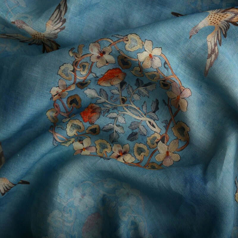 FUSANG - Digital Printing 42 Thread Count Ramie Fabric - 140cm wide by the Yard