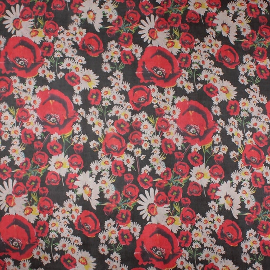 XIANGYANG - 6 momme Floral Print Silk Organza Fabric - 138cm wide by the Yard