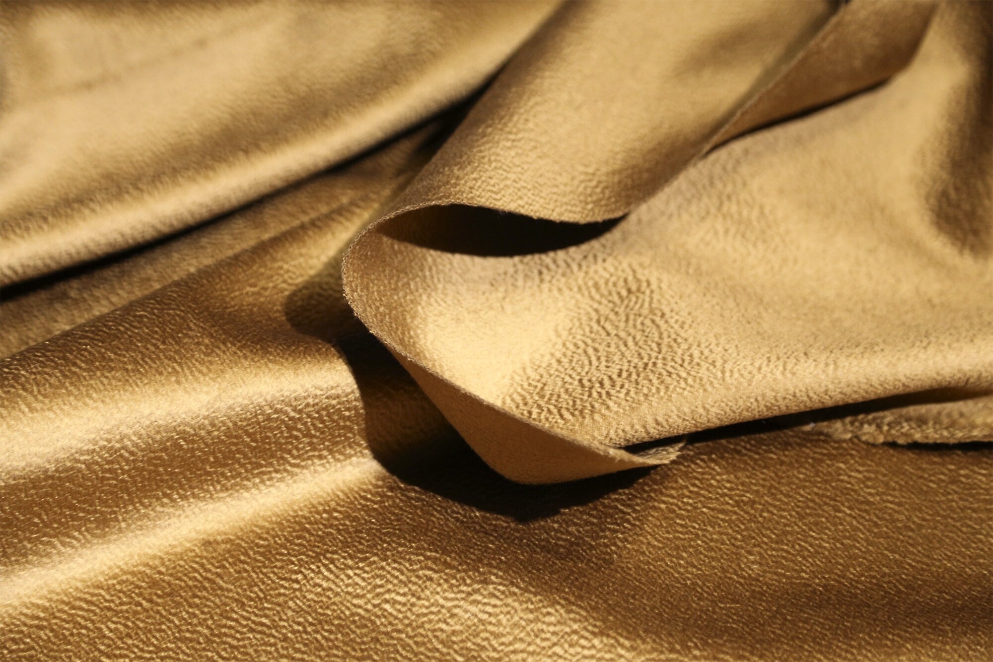 Camel 100% Cashmere Fabric Double Face Water Corrugated Texture Cashmere Fabric - 150cm wide by the Yard