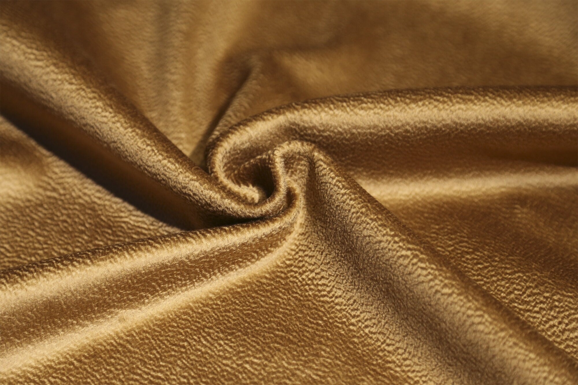 Camel 100% Cashmere Fabric Double Face Water Corrugated Texture Cashmere Fabric - 150cm wide by the Yard