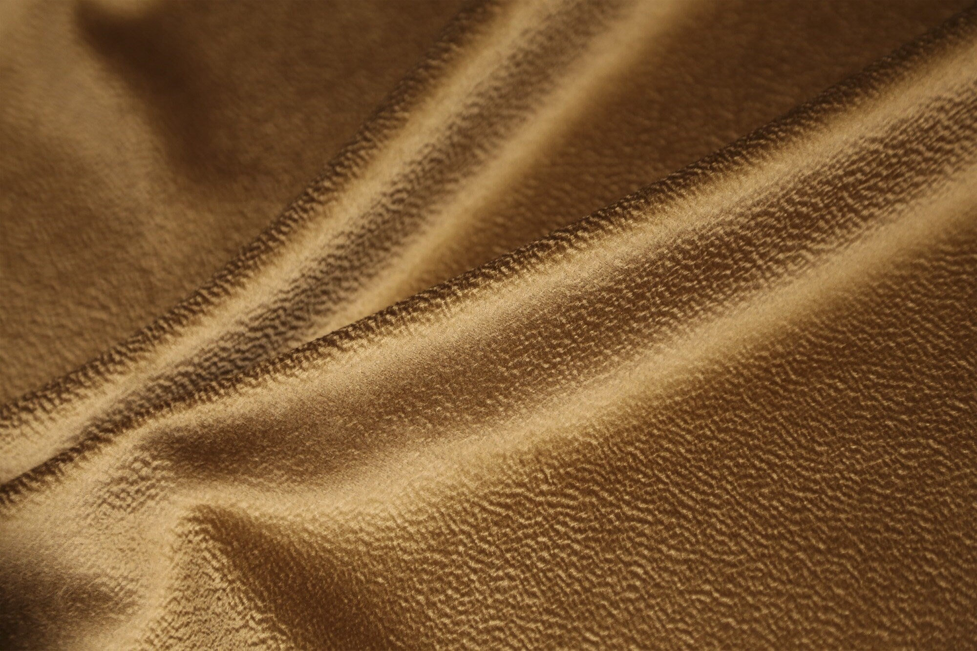 Camel 100% Cashmere Fabric Double Face Water Corrugated Texture Cashmere Fabric - 150cm wide by the Yard