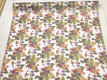 Silk Organza Satin Floral Print Fabric By the Yard