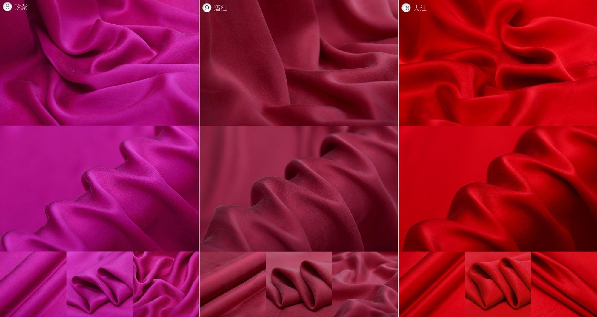 Stone-Wash Pure Silk Satin 24 Colors Fabric By the Yard