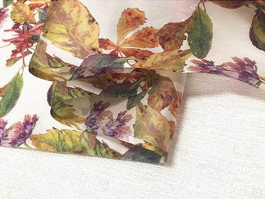 Silk Organza Satin Floral Print Fabric By the Yard
