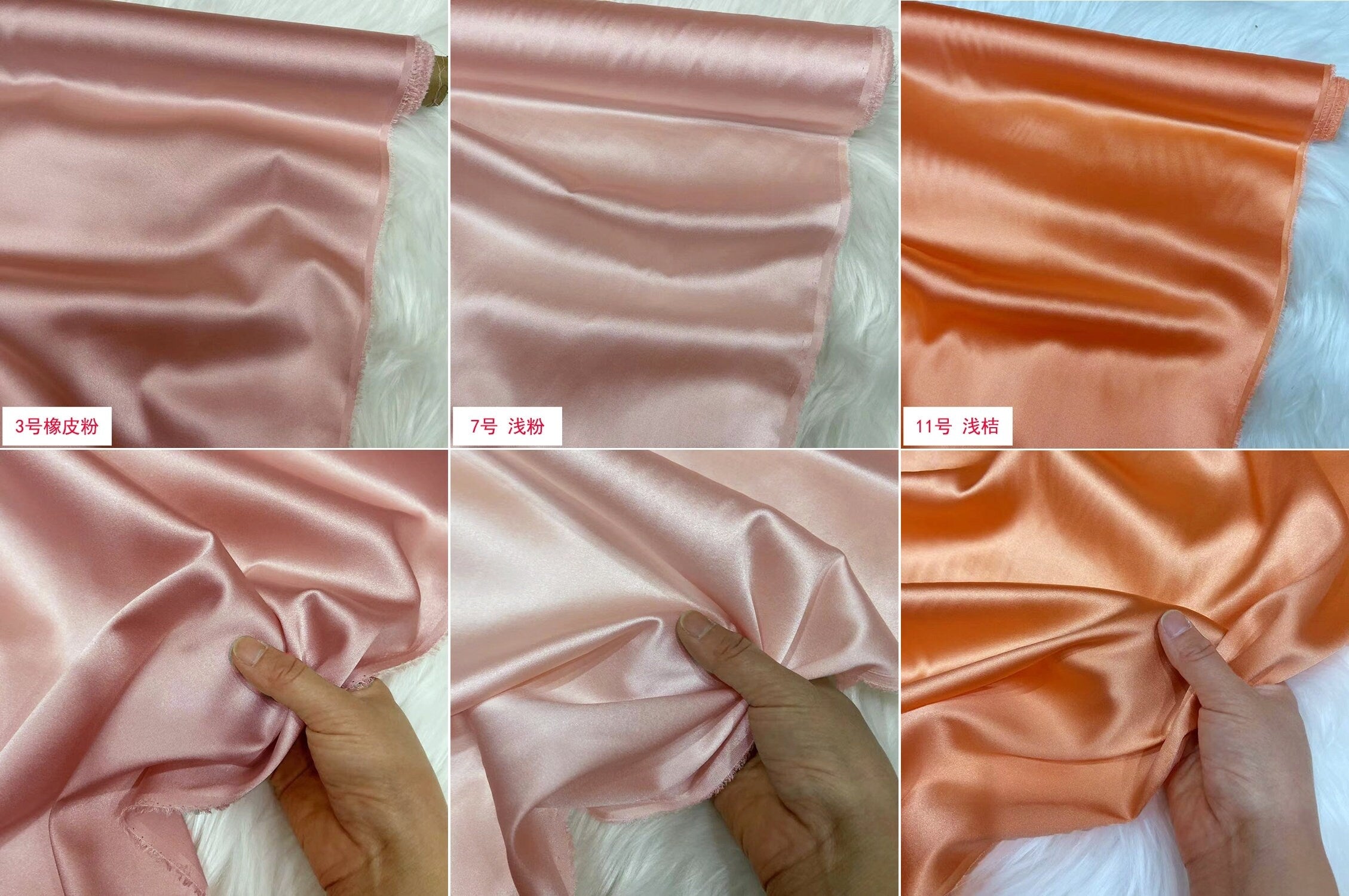 24 Multi Solid Colors 19 momme Stretch Silk Satin Fabric - 108cm wide by the Yard