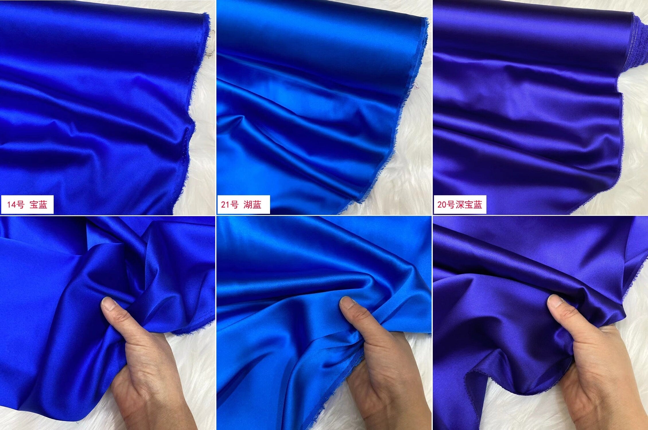 24 Multi Solid Colors 19 momme Stretch Silk Satin Fabric - 108cm wide by the Yard