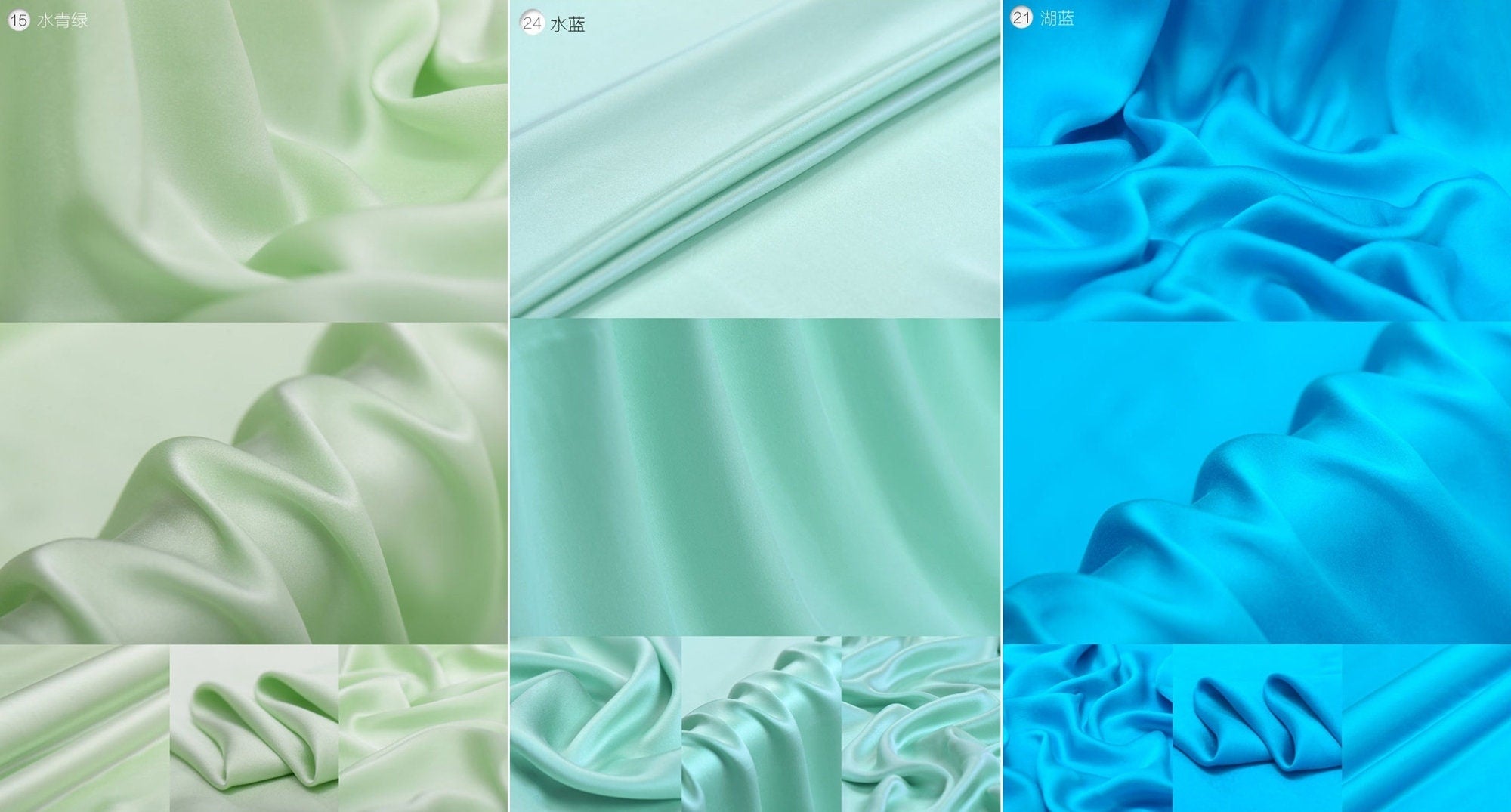 Stone-Wash Pure Silk Satin 24 Colors Fabric By the Yard