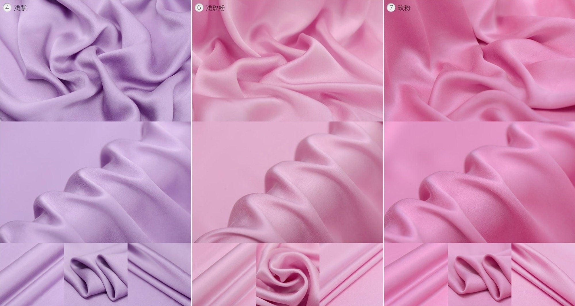 Stone-Wash Pure Silk Satin 24 Colors Fabric By the Yard