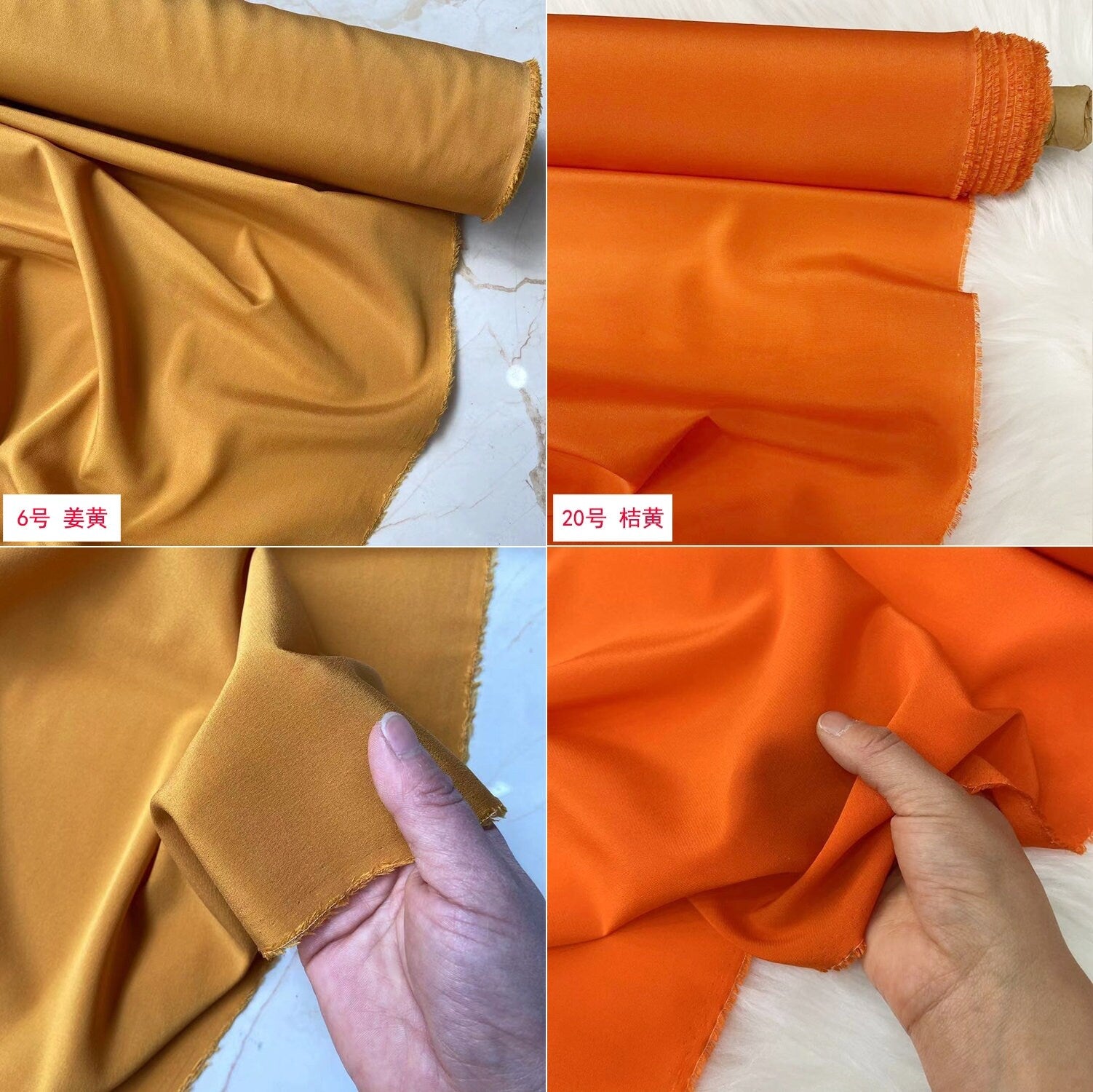 16 Momme 20 Colors Solid Stretch Silk Crepe de Chine Fabric - 108cm wide by the Yard