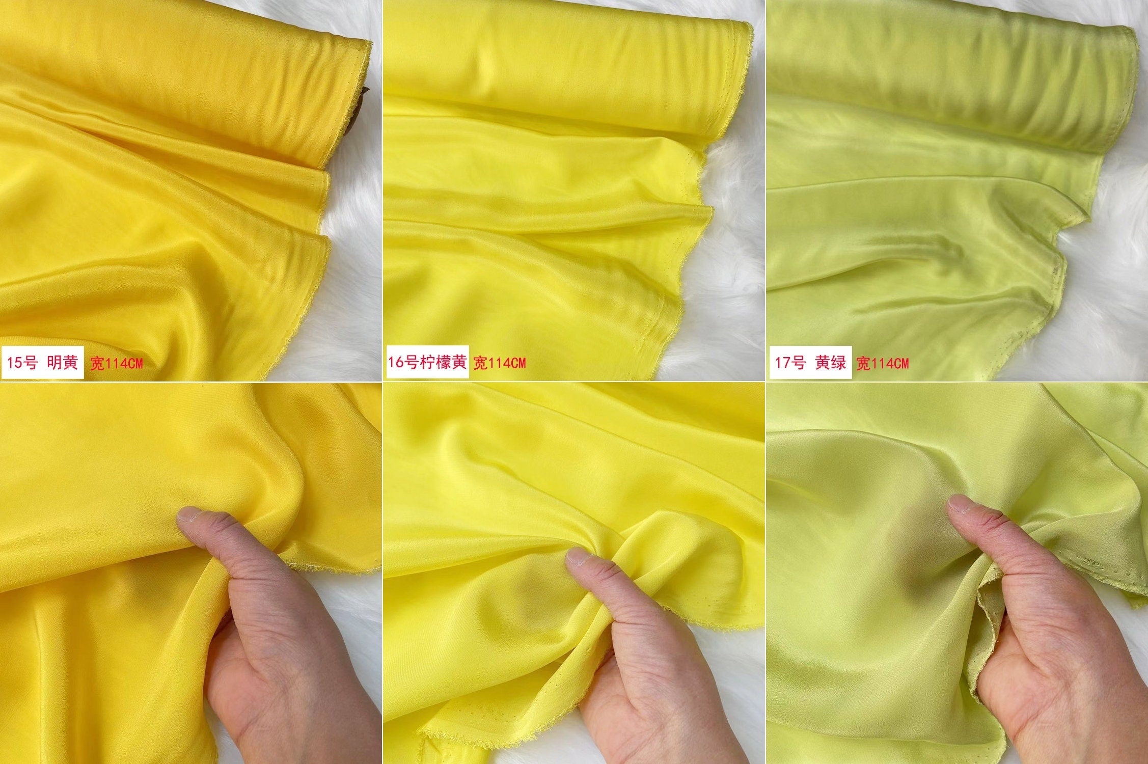 42 Colors Solid 16 Momme Silk Crepe de Chine Fabric - 140cm wide by the Yard