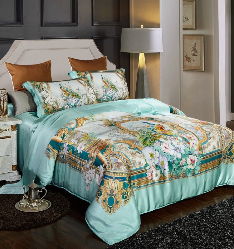 KONGQUE - 19 Momme Silk Bedding Suite 4pcs