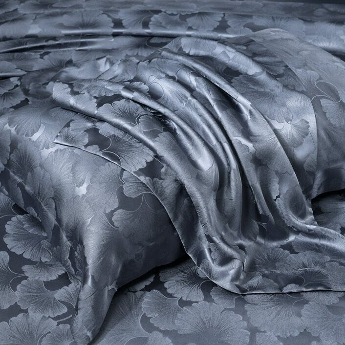 RUSHI - 19 Momme Jacquard Silk Bedding Suite 4pcs